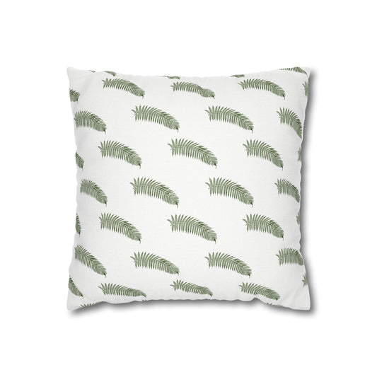 Green Fern Plant Square Pillowcase