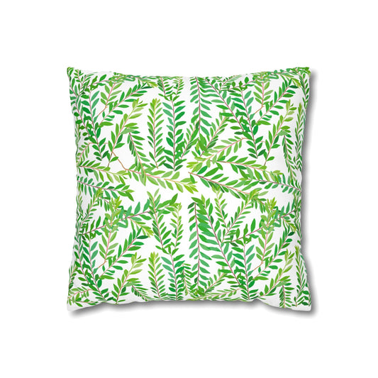 Green Leaves of Myrtle-Leaf Leaf-Flower Pillowcase